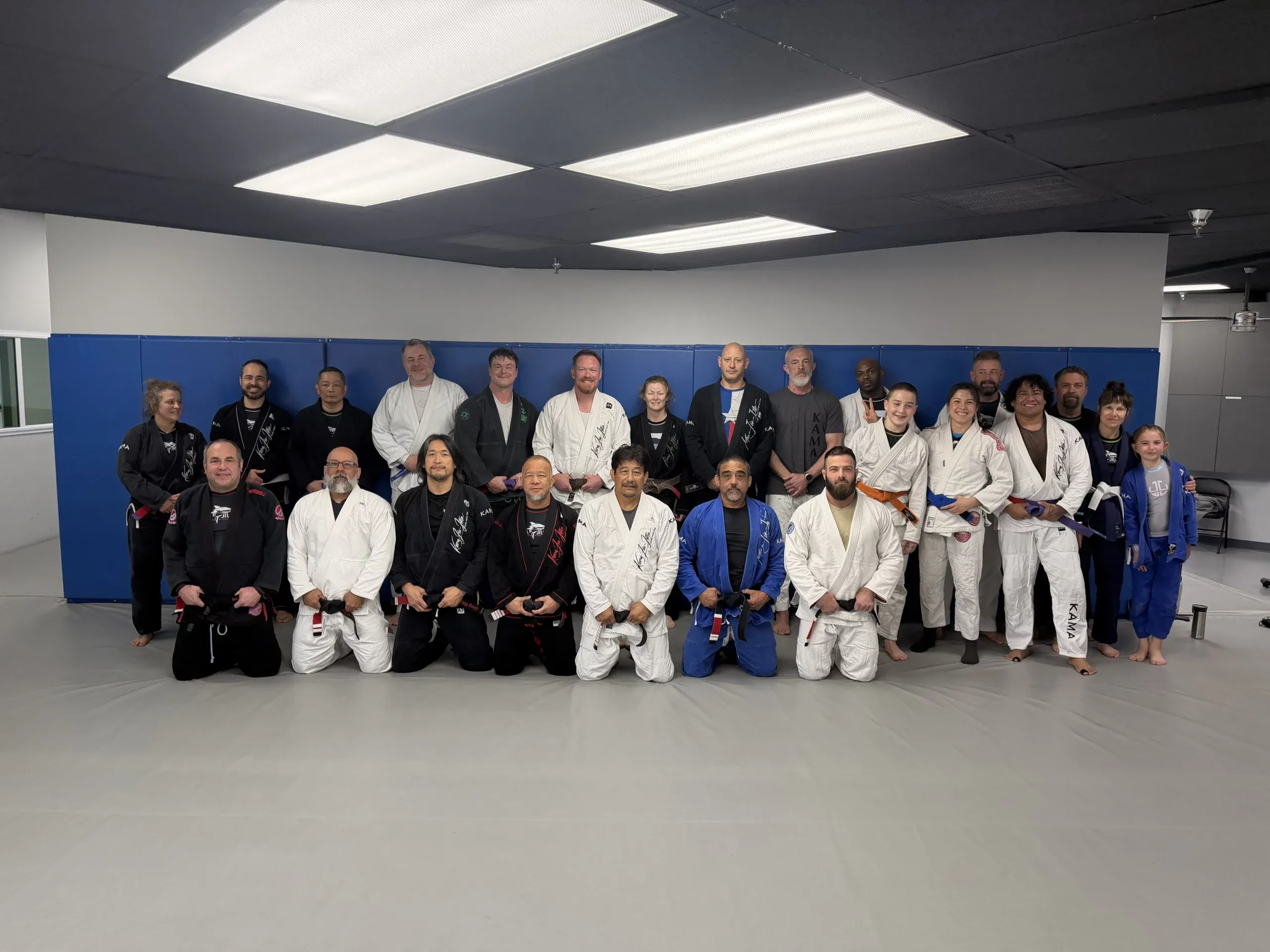 Martial arts students training